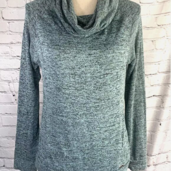 Hello Mello Womens Cowl Neck Carefree Top Size Large Pullover w/front pocket - Picture 5 of 5